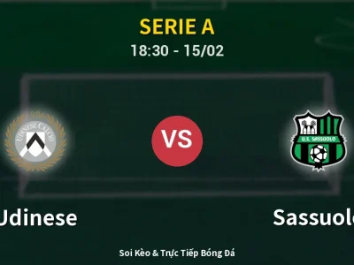 Kết Quả: Udinese 1-2 Sassuolo – Highlight & Bàn Thắng | Serie A