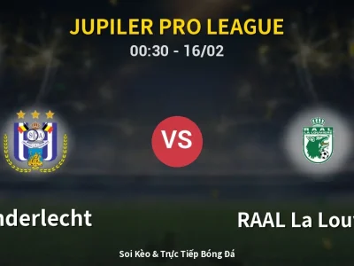 Kết Quả: Anderlecht 0-0 RAAL La Louvière – Highlight & Bàn Thắng | Jupiler Pro League