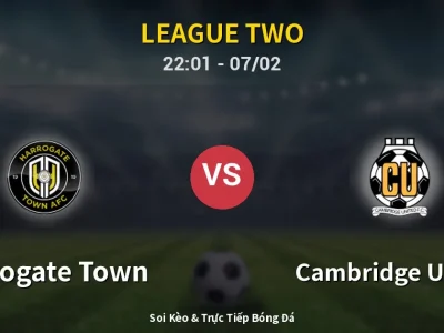 Soi Kèo Harrogate Town vs Cambridge United – 22:01 07/02 | Nhận Định, Dự Đoán Tỷ Số