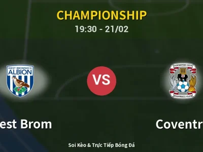 Kết Quả: West Brom 0-2 Coventry – Highlight & Bàn Thắng | Championship