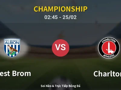 Kết Quả: West Brom 1-1 Charlton – Highlight & Bàn Thắng | Championship