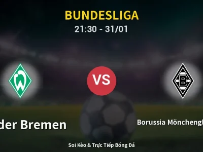 🔴 Trực Tiếp: Werder Bremen 0-0 Borussia Mönchengladbach – Link Xem Bundesliga (Full HD)