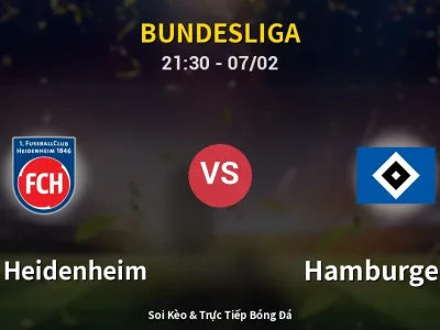 Soi Kèo 1. FC Heidenheim vs Hamburger SV – 21:30 07/02 | Nhận Định, Dự Đoán Tỷ Số