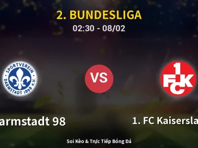 Kết Quả: SV Darmstadt 98 4-0 1. FC Kaiserslautern – Highlight & Bàn Thắng | 2. Bundesliga