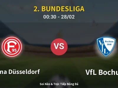 Kết Quả: Fortuna Düsseldorf 2-1 VfL Bochum – Highlight & Bàn Thắng | 2. Bundesliga