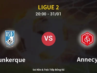 🔴 Trực Tiếp: Dunkerque 0-1 Annecy – Link Xem Ligue 2 (Full HD)