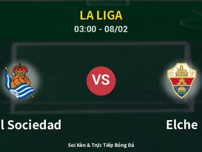 Kết Quả: Real Sociedad 3-1 Elche – Highlight & Bàn Thắng | La Liga