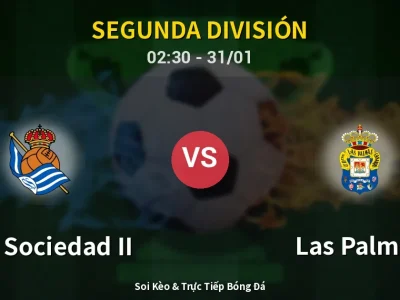 Kết Quả: Real Sociedad II 1-1 Las Palmas – Highlight & Bàn Thắng | Segunda División