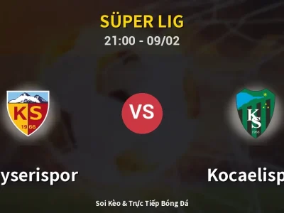 🔴 Trực Tiếp: Kayserispor 0-0 Kocaelispor – Link Xem Süper Lig (Full HD)
