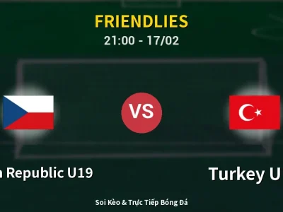 🔴 Trực Tiếp: Czech Republic U19 0-0 Turkey U19 – Link Xem Friendlies (Full HD)