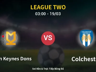 Kết Quả: Milton Keynes Dons 1-0 Colchester – Highlight & Bàn Thắng | League Two