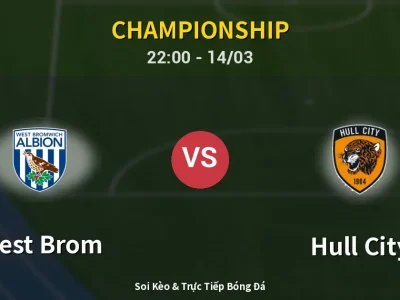 🔴 Trực Tiếp: West Brom 1-0 Hull City – Link Xem Championship (Full HD)