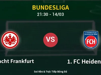 Soi Kèo Eintracht Frankfurt vs 1. FC Heidenheim – 21:30 14/03 | Nhận Định, Dự Đoán Tỷ Số