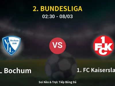 Kết Quả: VfL Bochum 3-2 1. FC Kaiserslautern – Highlight & Bàn Thắng | 2. Bundesliga