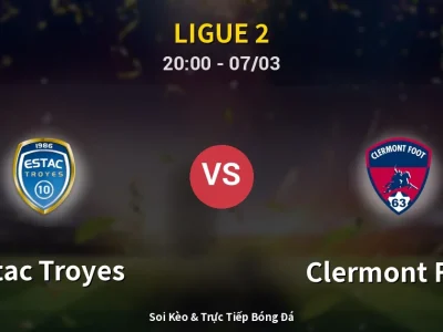 🔴 Trực Tiếp: Estac Troyes 2-1 Clermont Foot – Link Xem Ligue 2 (Full HD)