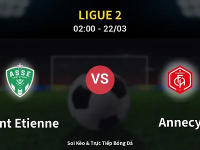 Kết Quả: Saint Etienne 4-0 Annecy – Highlight & Bàn Thắng | Ligue 2