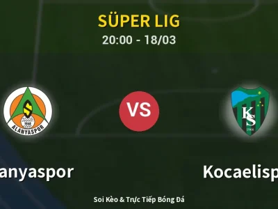 Kết Quả: Alanyaspor 5-0 Kocaelispor – Highlight & Bàn Thắng | Süper Lig