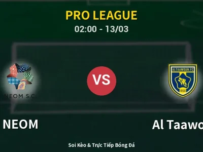Kết Quả: NEOM 2-2 Al Taawon – Highlight & Bàn Thắng | Pro League