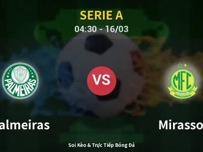 Kết Quả: Palmeiras 1-0 Mirassol – Highlight & Bàn Thắng | Serie A