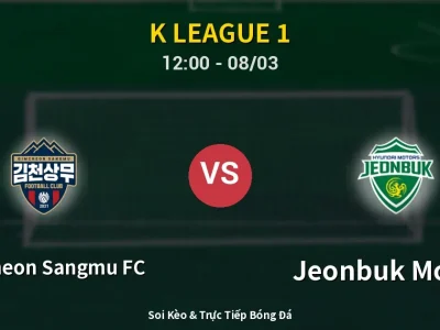Kết Quả: Gimcheon Sangmu FC 1-1 Jeonbuk Motors – Highlight & Bàn Thắng | K League 1
