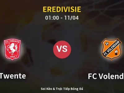 🔴 Trực Tiếp: Twente 2-0 FC Volendam – Link Xem Eredivisie (Full HD)