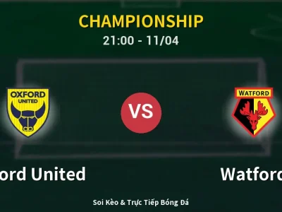 Soi Kèo Oxford United vs Watford – 21:00 11/04 | Nhận Định, Dự Đoán Tỷ Số