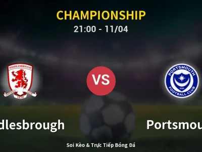 Soi Kèo Middlesbrough vs Portsmouth – 21:00 11/04 | Nhận Định, Dự Đoán Tỷ Số