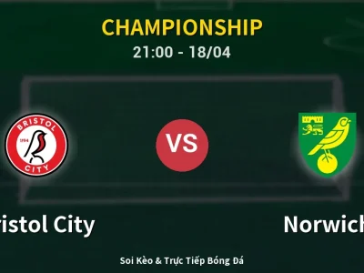 Soi Kèo Bristol City vs Norwich – 21:00 18/04 | Nhận Định, Dự Đoán Tỷ Số