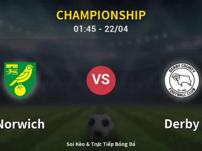 Kết Quả: Norwich 2-1 Derby – Highlight & Bàn Thắng | Championship