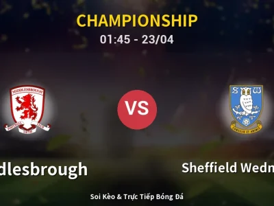 Kết Quả: Middlesbrough 1-0 Sheffield Wednesday – Highlight & Bàn Thắng | Championship
