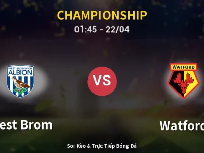 Kết Quả: West Brom 3-0 Watford – Highlight & Bàn Thắng | Championship