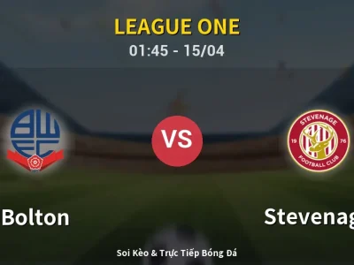Kết Quả: Bolton 5-1 Stevenage – Highlight & Bàn Thắng | League One