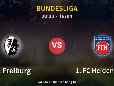🔴 Trực Tiếp: SC Freiburg 0-0 1. FC Heidenheim – Link Xem Bundesliga (Full HD)