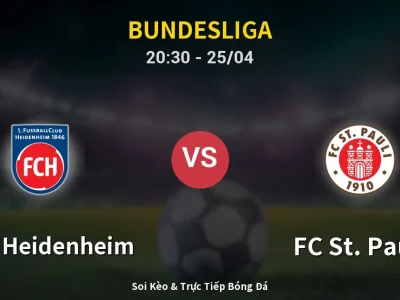 Soi Kèo 1. FC Heidenheim vs FC St. Pauli – 20:30 25/04 | Nhận Định, Dự Đoán Tỷ Số