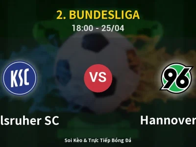 Soi Kèo Karlsruher SC vs Hannover 96 – 18:00 25/04 | Nhận Định, Dự Đoán Tỷ Số