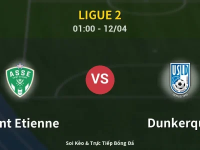 Kết Quả: Saint Etienne 2-1 Dunkerque – Highlight & Bàn Thắng | Ligue 2