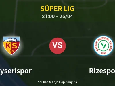Soi Kèo Kayserispor vs Rizespor – 21:00 25/04 | Nhận Định, Dự Đoán Tỷ Số