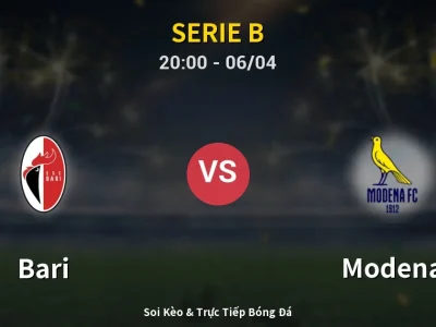 Soi Kèo Bari vs Modena – 20:00 06/04 | Nhận Định, Dự Đoán Tỷ Số