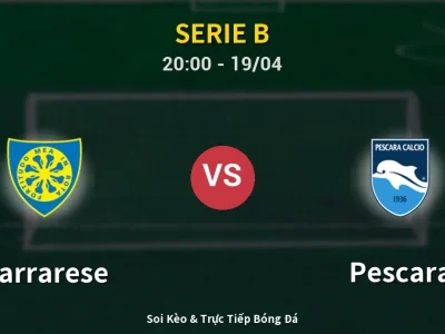 🔴 Trực Tiếp: Carrarese 1-1 Pescara – Link Xem Serie B (Full HD)
