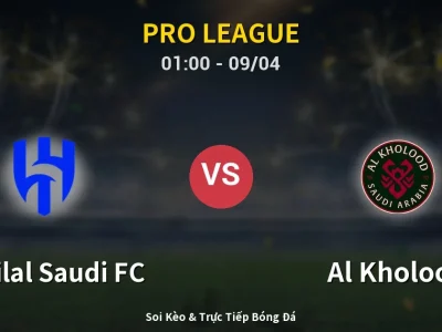 Soi Kèo Al-Hilal Saudi FC vs Al Kholood – 01:00 09/04 | Nhận Định, Dự Đoán Tỷ Số