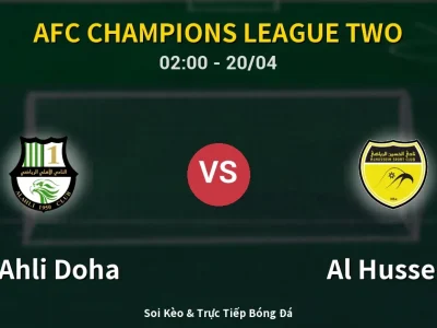 Kết Quả: Al Ahli Doha 3-1 Al Hussein – Highlight & Bàn Thắng | AFC Champions League Two